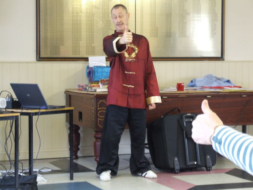 Andy demonstrating Qigong